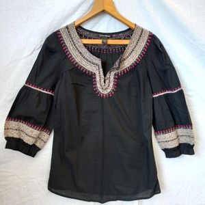 Lucky Brand embroidered tunic, size small